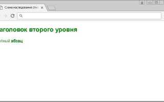 Как сделать наследование в css