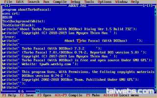 Как сохранить текст программы в turbo pascal