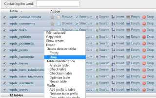 Как очистить базу sql