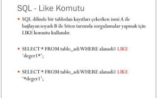 Что такое like в sql