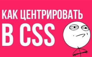 Как центрировать изображение в css