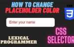 Как изменить цвет текста placeholder css