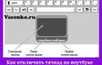 Как отключить тачпад на ноутбуке sony