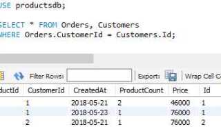 Как связать две таблицы в sql