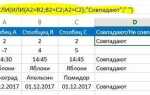 Как сравнить два списка в excel на совпадения