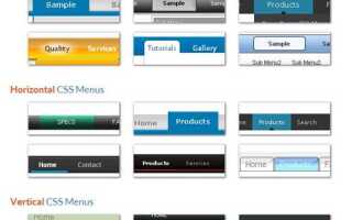 Как сделать горизонтальное меню в html css