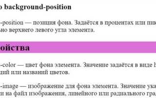 Как подвинуть background image в css