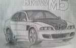 Как делать bmw m5 легкие рисунки
