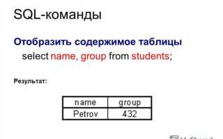 Как работает select sql