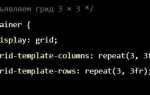 Какие css свойства являются свойствами grid контейнера