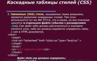 Как html связать с css