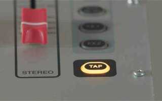 Как отключить кнопку tap на yamaha tf
