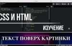 Как сделать изображение поверх других элементов css