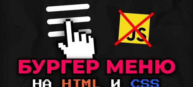 Как сделать меню бургер css media запрос