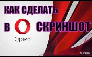 Как сделать скрин в опере gx