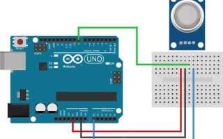 Как подключить датчик газа в arduino