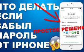Что делать если забыл пароль от apple id