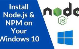 Как установить npm node js