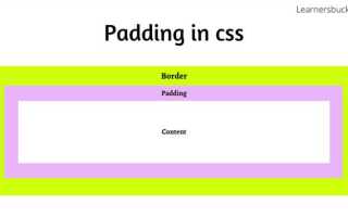 Что такое padding в css
