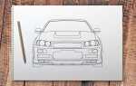Как нарисовать nissan skyline r34