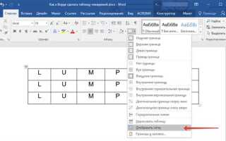 Как удалить таблицу но оставить текст word