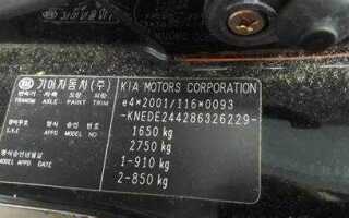 Где находится vin код kia sportage