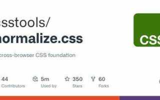 Для чего необходим файл normalize css