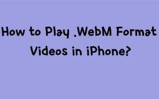 Как смотреть webm на ios