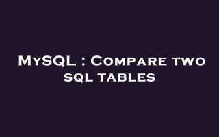 Как сравнить два столбца в sql