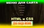 Как сделать меню css