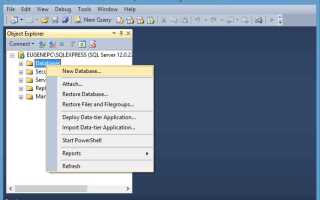 Как создать копию базы данных ms sql