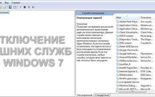 Какие службы можно отключить в windows 7
