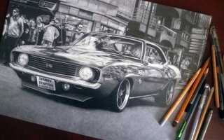 Как нарисовать chevrolet camaro