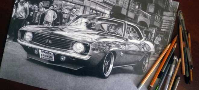 Как нарисовать chevrolet camaro