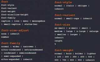 Как в css поменять шрифт
