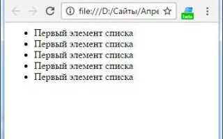 Как сделать список в строчку css