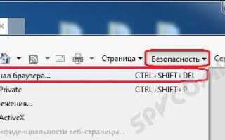 Как в internet explorer посмотреть историю