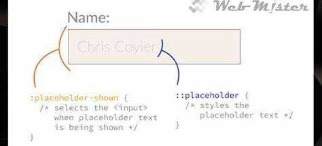 Как изменить цвет placeholder css