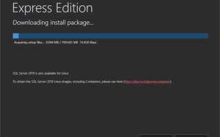 Как установить sql server 2019 express edition
