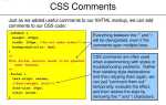 Как делать комментарии в css
