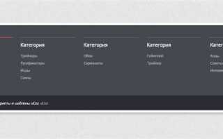 Как сделать футер сайта css