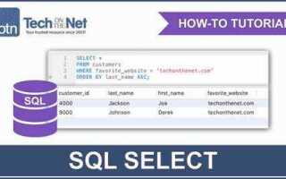 Что такое select statement в sql
