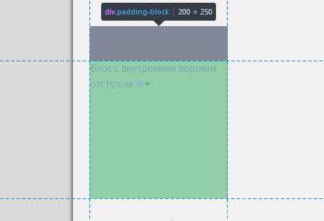 Задание отступа с помощью position и top