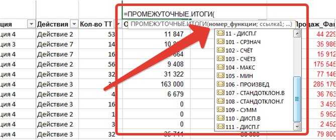 Использование фильтров для более точного вычисления промежуточных итогов