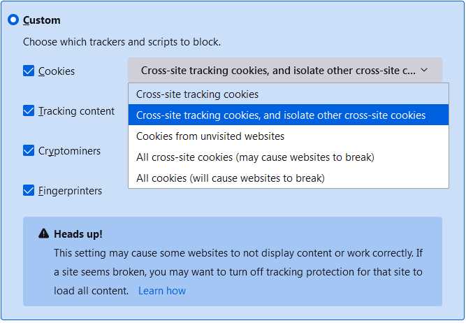 Как восстановить настройки cookies по умолчанию в Firefox