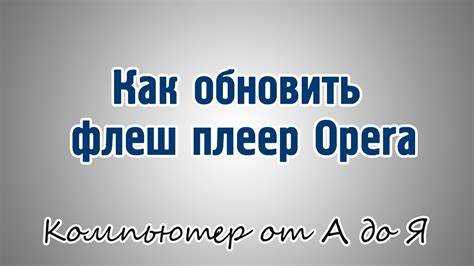 Проверка версии Opera на совместимость с Flash