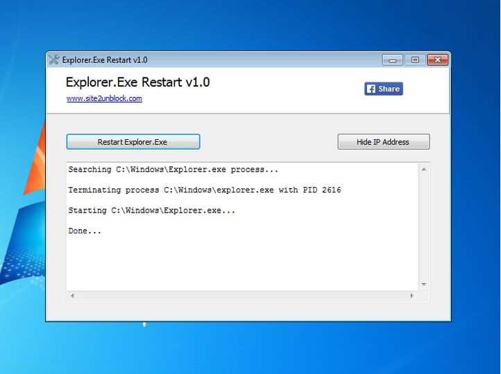 Запуск explorer.exe через диспетчер задач