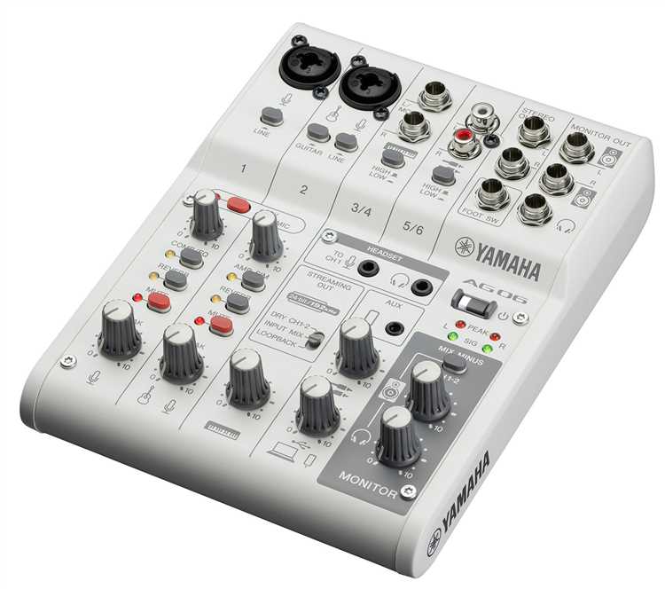Подключение источников звука к входам микшера Yamaha