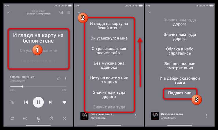 Как включить отображение текста при воспроизведении трека