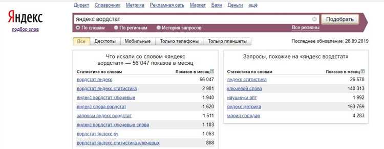 Как работать с яндекс вордстат